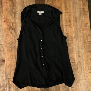 Arden B. Black Sheer Tank